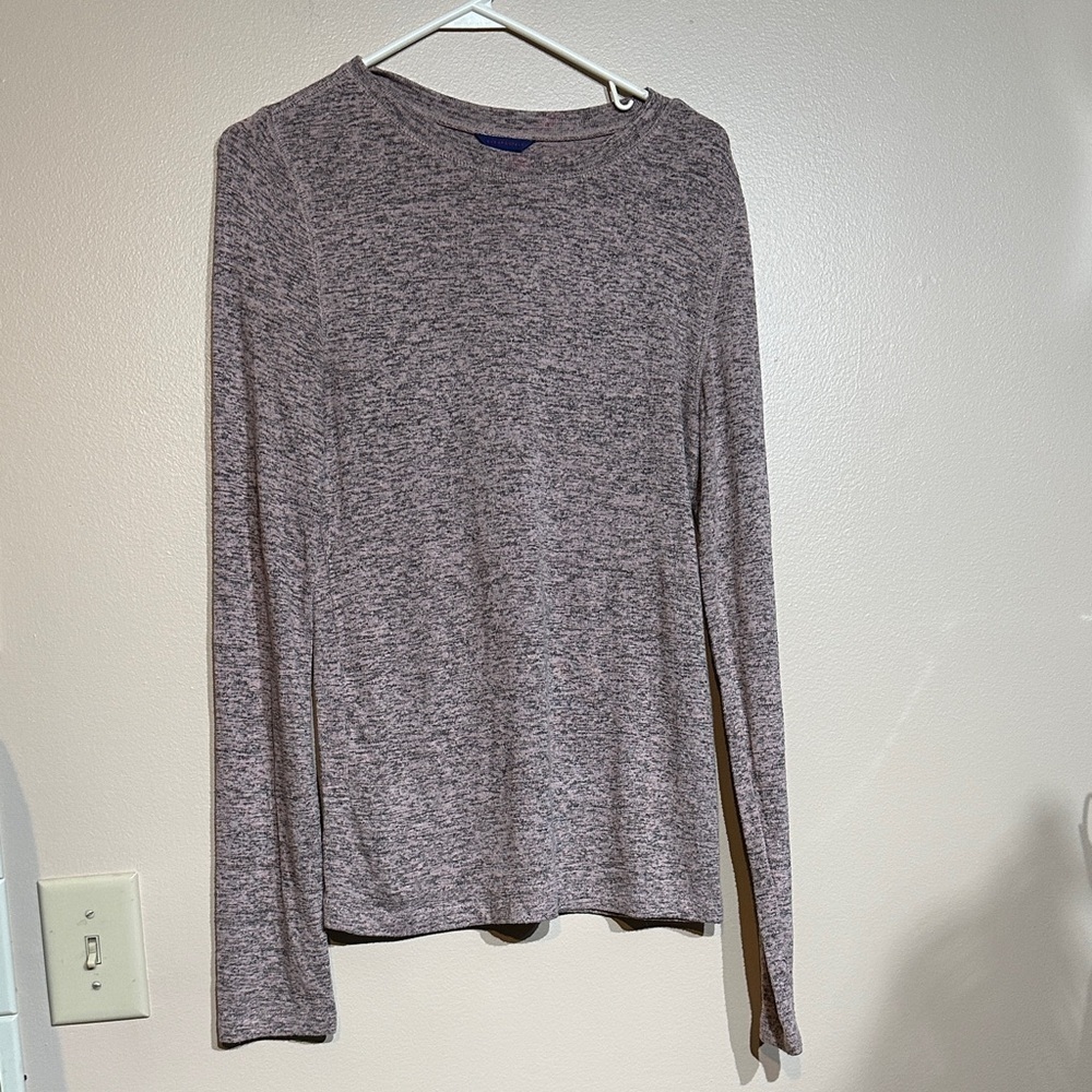 Aeropostale Women's Marled Gray Long Sleeve Tee